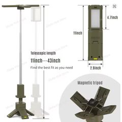 14000mAh Rechargeable Outdoor Tent Lamp Super Bright Magnetic Rotatable Telescopic LED Camping Lantern