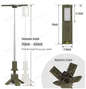 14000mAh Rechargeable Outdoor Tent Lamp Super Bright Magnetic Rotatable Telescopic LED Camping Lantern