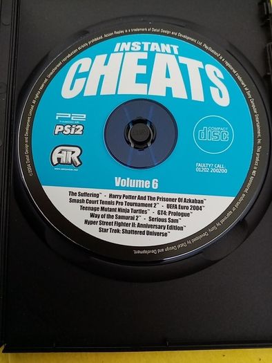 Instant cheats Volume 6 PlayStation 2 Ps2 Games