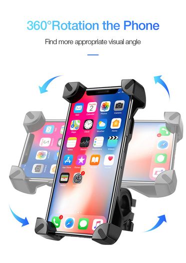 Bike Bicycle Phone Holder For iPhone Samsung Motorbike Scooter Motorcycle Mobile Cellphone Holder Bike Handlebar Clip Stand GPS Mount Bracket Handlebar