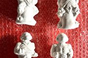 Teenage Mutant Hero Turtles Plaster Moulding Figures 1990s unpainted