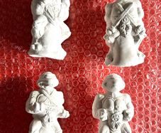 Teenage Mutant Hero Turtles Plaster Moulding Figures 1990s unpainted