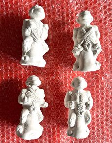 Teenage Mutant Hero Turtles Plaster Moulding Figures 1990s unpainted
