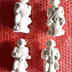 Teenage Mutant Hero Turtles Plaster Moulding Figures 1990s unpainted