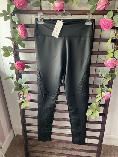 leggings Bnwt pleather black leather leggings size large/xlarge