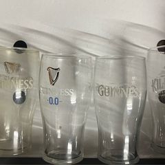 Guinness coors Heineken Murphy's Guinness peroni budweiser asahi Heineken coors tuborg outcider bulmers Paulaner pint beer glasses Jameson whisky glasses wine glasses red bull crystal glasses cognac gin glasses