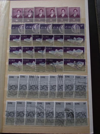 An album with Irish stamps. Reminder with duplications