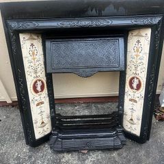 Antique insert fireplace