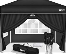 Gazebo 3 x 3 m Waterproof Pop-Up with 4 side panels