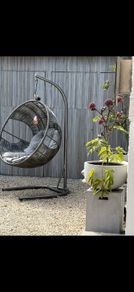 Stunning large swing chair with waterproof handmade cushion