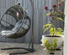Stunning large swing chair with waterproof handmade cushion
