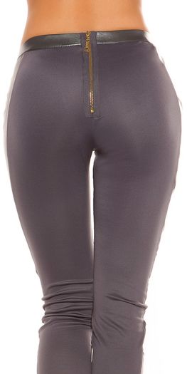 Tregging_with_zip__leather_look_appl__Color_GREY_Size_S/m