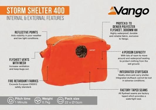 Vango Storm Shelters 200 / 400 / 800 NEW