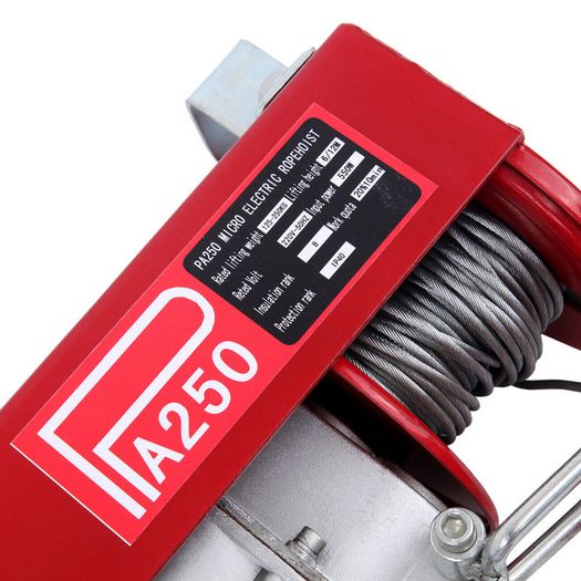 BRAND NEW 220v Electric Hoist Cable Winch Motor Rope Stroke Cable Hoist Winch Crane Lifting 200kg Load