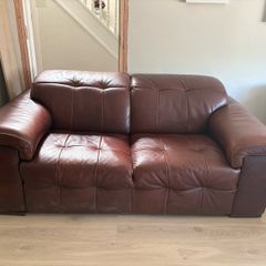 Brown Leather two seater
