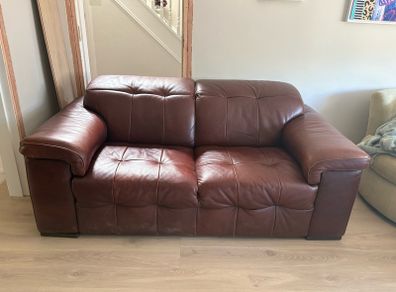 Brown Leather two seater