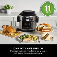 NINJA Foodi 11 in 1 SmartLid OL550UK Multicooker Pot Pressure Combi Slow cooker Steam Bake Air Fryer