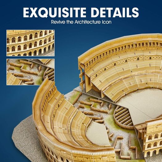 3D Jigsaw Puzzles for Kids Adults Rome The Colosseum National Geographic Italy Jigsaw Puzzle DIY Building Model Kit 131 Pieces