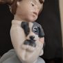 Vintage Nao by Lladro. Girl holding Sleepy Puppy. 1987.  #1029 Image 10