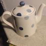 Fairmont and Main Blue Spot Earthenware Small 600ml Teapot with Lid, Blue/ Cream Image 10