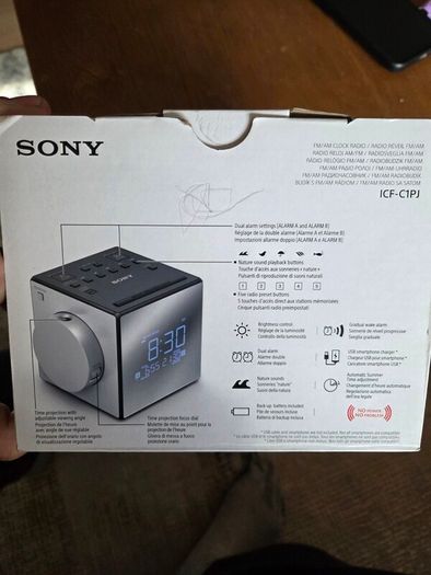 Sony fm/am clock radio