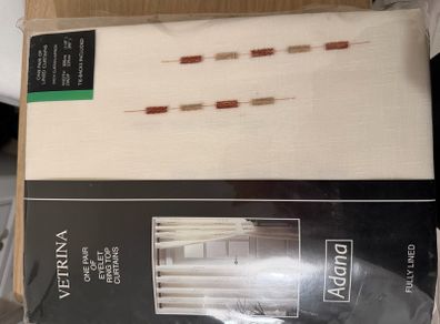 curtains cream eyelets 90x90