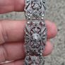 Austrian 935 Sterling Silver Marcasite Art Deco Bracelet Image 6