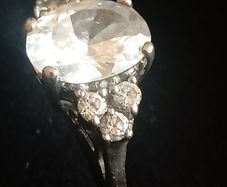 Sterling silver cubic zirconia ring size K