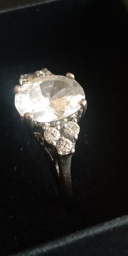 Sterling silver cubic zirconia ring size K