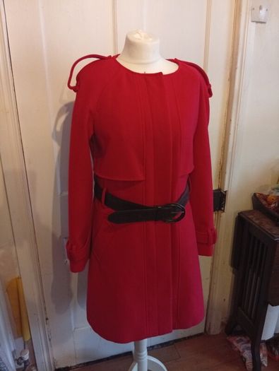 gorgeous red coat with belt