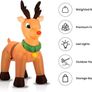 Christmas Inflatable Reindeer - Outdoor/Indoor Bright LED Light Up Porch Decoration - Built in Air Compressor - Pegs Included for Garden Use 100cm (3.3ft) Image 2