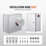 NEMA Stainless Steel Enclosure, 300 x 300 x 200 mm NEMA 4X Steel Electrical Box, IP66 Waterproof & Dustproof, Outdoor/Indoor Electrical Junction Box, with Mounting Plate Image 6