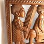 African  relief figurines /statues/ carving wood relief 3 villagers and a donkey ornaments decor masks home wooden hand carved tribal great gift presents hard wood timber beautiful decorative piece Image 5