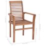 Stacking Dining Chairs 8 pcs Solid Teak Wood Image 5