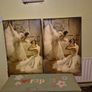 Rare find. Vintage Couple of Large Ballerinas Scene. Ballet Art. Image 7