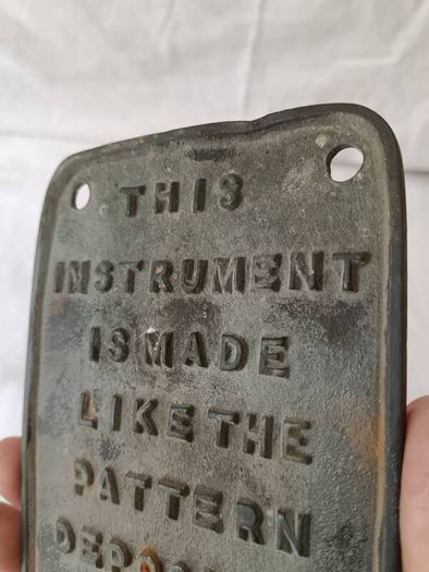 19th Century Bronze Machinery Placque
