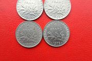 4 X 1960s and 1970s French Franc