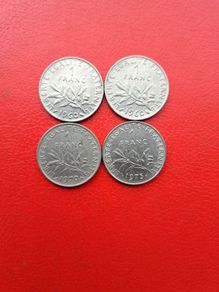 4 X 1960s and 1970s French Franc