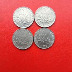 4 X 1960s and 1970s French Franc