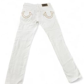 True Religion Men's White and Cream Jeans