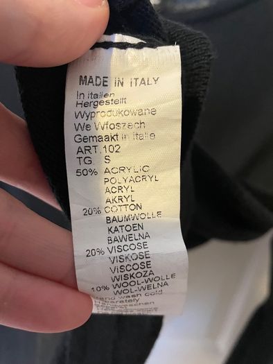 BNWT: Italian Black Top/Jumper (size s)