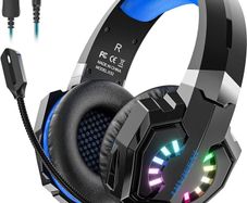 Gaming Headset with Mic, Headset for PS4/PS5/Xbox/Switch/Laptop, Over-Ear PC Gaming Headphones, Noise Cancelling & Volume Control