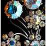 Vintage Aurora Borealis Rhinestone Cluster Brooch Image 9