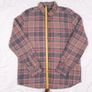 Paul Costelloe Brown Red Grey Plaid Check Long Sleeve Flannel Cotton Shirt Size L Image 10