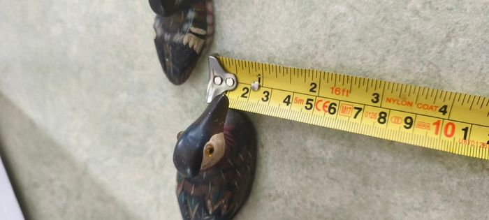3 DUCKS Duck Ornament, VintagVintage smaller oneHand Painted Soapstone Decoy Duck Figurine Rustic Cabin Decor 18.00 euro.