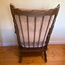 Vintage Wooden High Back Armchair | Solid & Comfortable Image 5