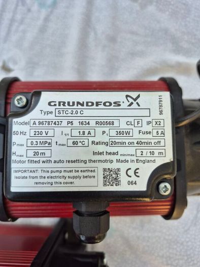 Grundfos shower pumps for refurbishment