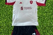 Liverpool FC Away Kids Kit 2025/26