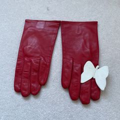 Lambskin leather ladies gloves