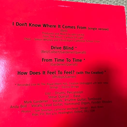 vinyl 12inch Ride I Don't Know Where it Comes From